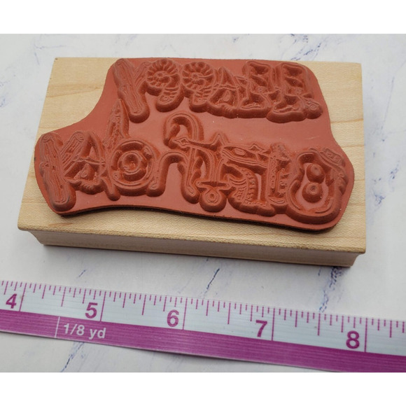 Darcie's Country Folk Happy Birthday Collage K 0675 Wood Mounted Rubber Stamp - Picture 7 of 8